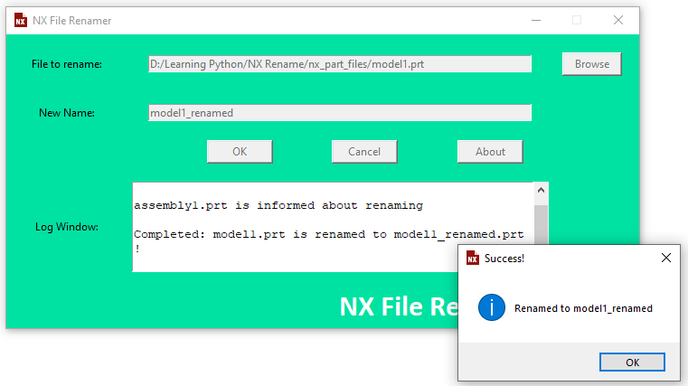 Browse for NX File